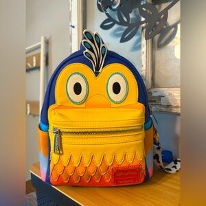 Loungefly Yellow Blue Orange Tropical Bird Mini Backpack